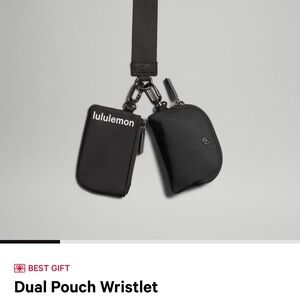 lululemon athletica Black Dual Pouch Wristlet